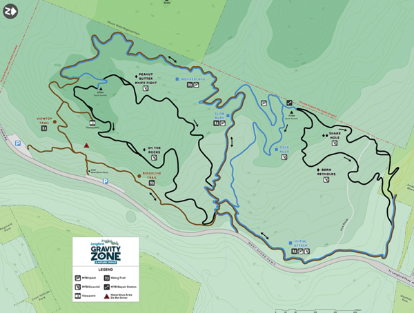 gravityzone, bike trail, map, westhills, langford