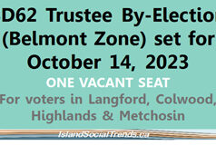 Oct 14 by-election to fill SD62 trustee vacancy sd62, by-election, wordmark, october 14, 2023