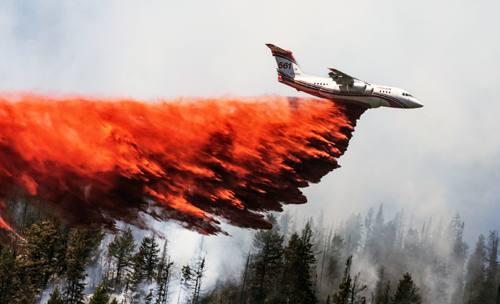 aircraft, wildfire