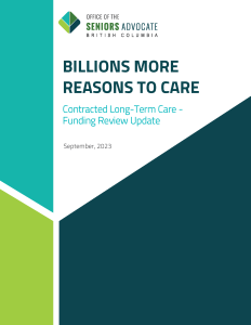report, billions more reasons, seniors care, long term care
