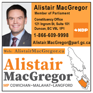 Alistair MacGregor, MP | Cowichan-Malahat-Langford