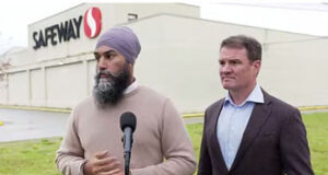 NDP focuses on grocery component in cost of living jagmeet singh, taylor bachrach, terrace, grocery