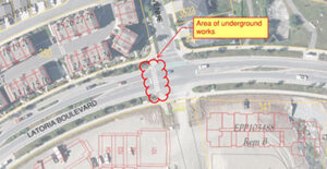 Colwood Traffic: Latoria Blvd Oct 26 latoria, crosswalk, underground