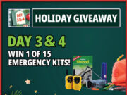 ‘Win a kit’ online contest by PreparedBC holiday giveaway, emergency kits