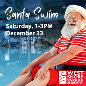 santa swim, west shore parks and rec, 2023