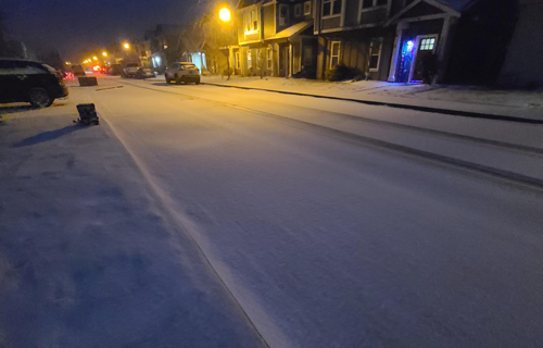 snow, road, langford