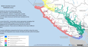 Know your zone: tsunami preparedness hikes on Vancouver Island map, tsunami zones, vancouver island