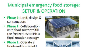Emergency food storage for local emergency response ufris, municipal emergency food storage, setup and operation