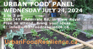 Urban food panel to explore food growing, emergency storage urban food, panel, summer 2024