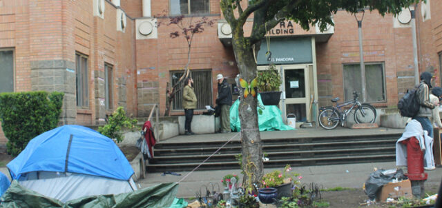 homeless, tents, encampment, pandora ave, victoria