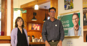 David Evans boosted by BC Green party leader in Sooke sonia furstenau, david evans, sooke
