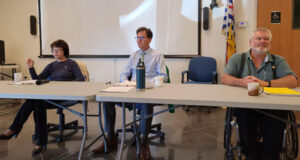 Juan de Fuca-Malahat candidates face-off in Otter Point marina sapozhnikov, david evans, dana lajeunesse, all candidates