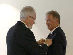 Stew Young receives King Charles III Coronation Medal strew young, award, legion, king charles medal