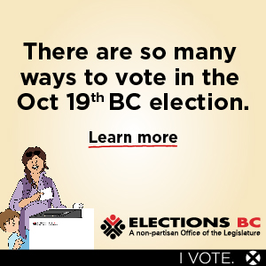 Elections BC, Sept 23 to 29, 2024, so many ways to vote