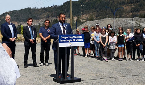 ravi parmar, podium, new school site, langford, 2019