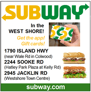 subway restauurants, langford, colwood