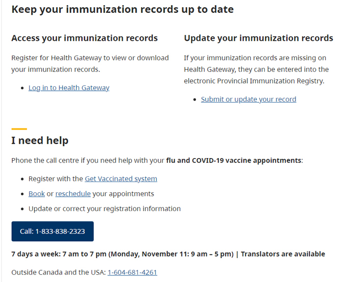 register, vaccines, covid, flu, bc