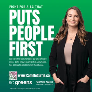 BC Green, Camille Currie, Esquimalt-Colwood