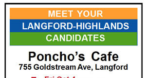 Langford-Highlands candidates to meet folks at local cafe poncho's cafe, october 2024, events