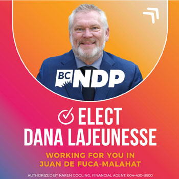 Dana Lajeunesse, BC NDP, canadidate, Juan de Fuca-Malahat