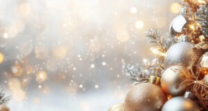 Merry Christmas 2024 & Happy New Year 2025 christmas, snow, ornaments