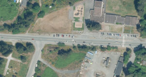 Open house rescheduled: Hwy 14 safety improvements near Saseenos Elementary highway 14 at idlemore, aerial view