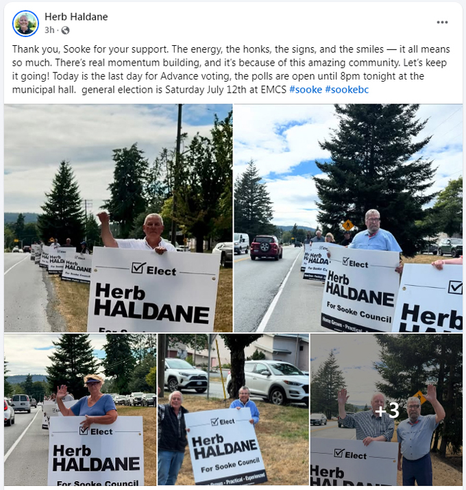 herb haldane, by-election, sooke