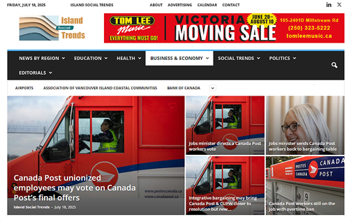 ist news section, canada post