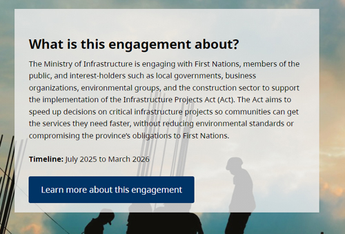 public engagement, infrastructure act
