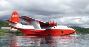 Mars Water Bomber tales at event in Mill Bay Martin Mars Bomber, aircraft, watercraft