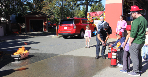 fire extinguisher, children's activity, Langford Fire