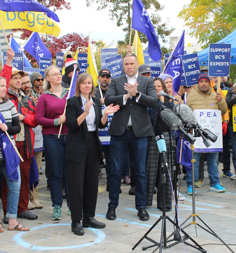 paul finch bcgeu, melissa moroz PEA, susasanne skidmore