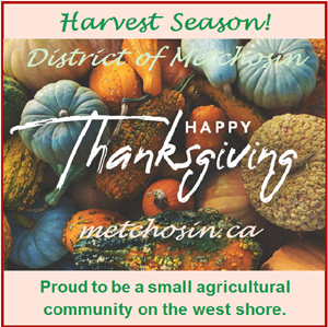 happy thanksgiving, District of Metchosin