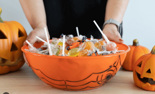 bowl, halloween candy
