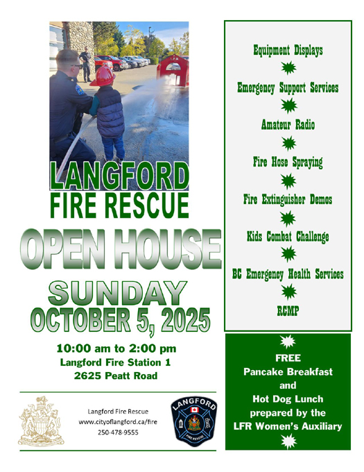 poster, fire hall, open house, October 2025
