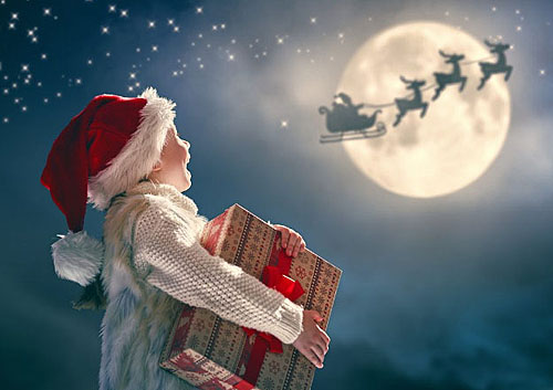 merry christmas, xmas eve, santa, sleigh