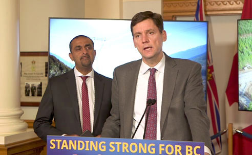 premier david eby, jobs minister ravi kahlon