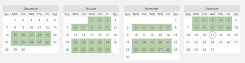 45th parliament, fall session, calendar