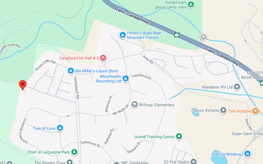 Langford FireSmart depots Nov 15, 22 & 29 2955 sooke rlake oad, map, langford