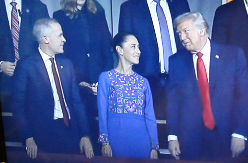 Mark Carney, Claudia Sheinbaum, Donald Trump, FIFA