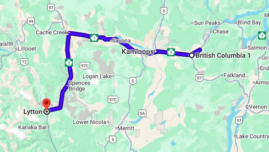 highway 1, bc interior, hope, lytton