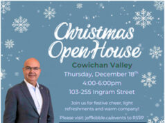 Jeff Kibble MP Christmas open house & free holiday skate in Duncan Christmas Open House, Duncan, Cowichan-Malahat-Langford, Jeff Kibble, December 18 2025