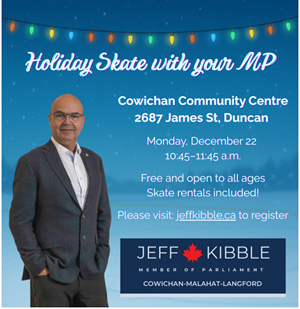 Holiday Skate, Jeff Kibble MP, Duncan
