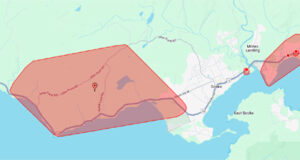 Windstorm power outages in Sooke map, sooke, power outage