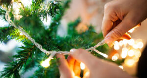 Safety in setting up Xmas trees and electric lighting lights, xmas tree
