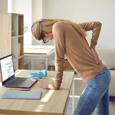lower back pain, standing