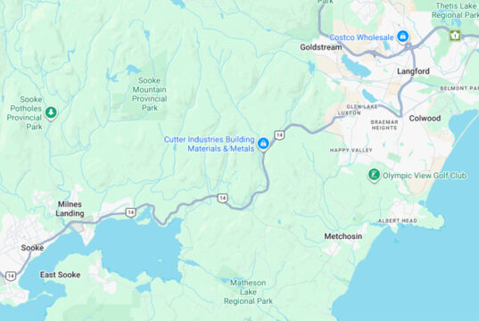 Slow motion on Highway 14 for three weeks in February highway 14, langford, sooke