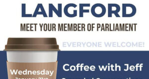 “Coffee with Jeff” MP’s drop-in on Jan 21 in Langford coffee meeting, Jeff Kibble MP