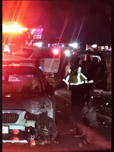 damaged vehicle, first responders, sooke