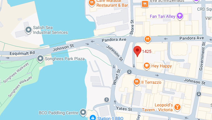 map, downtown victoria, store st